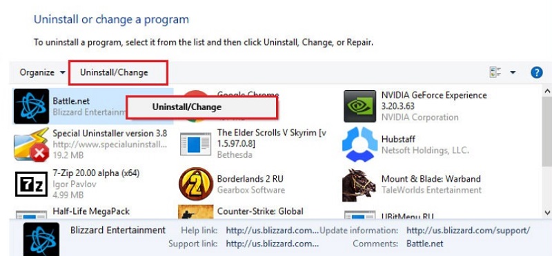 Schritte zum Deinstallieren von Blizzard-Spielen unter Windows