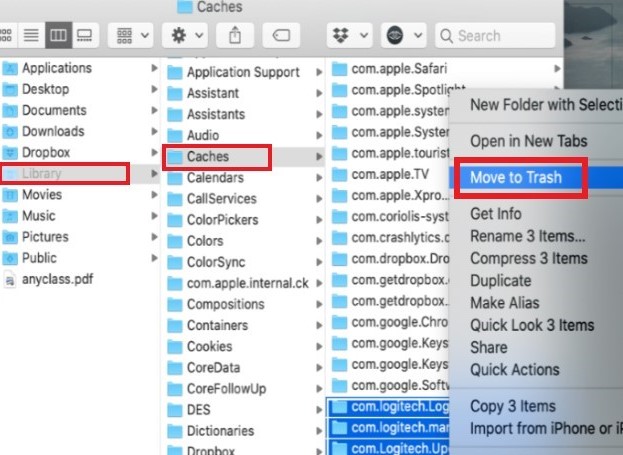 Deinstallieren Sie Logitech Options auf dem Mac manuell