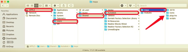 Deinstallieren Sie Maya manuell auf dem Mac mit seinen Servicedateien