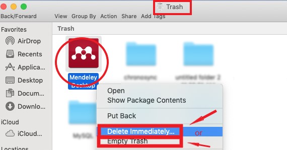 So können Sie manuell Mendeley deinstallieren Mac