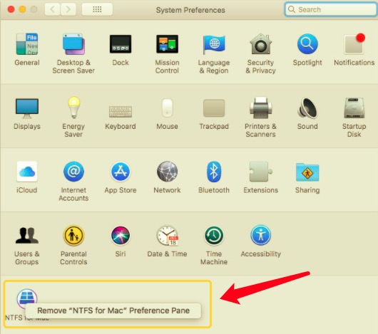 Deinstallieren Sie NTFS-3G manuell