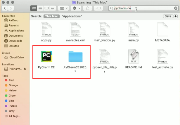 Deinstallieren Sie PyCharm manuell auf dem Mac