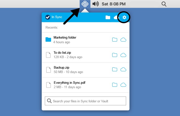 Entfernen Sie die Sync Desktop App mit ihrem Deinstallationsprogramm