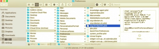 Deinstallieren Sie Vim auf dem Mac mit zugehörigen Dateien