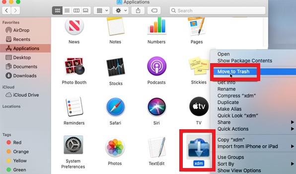 Deinstallieren Sie Xtreme Download Manager auf dem Mac manuell