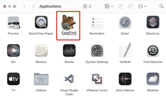 EasyFind manuell auf dem Mac deinstallieren