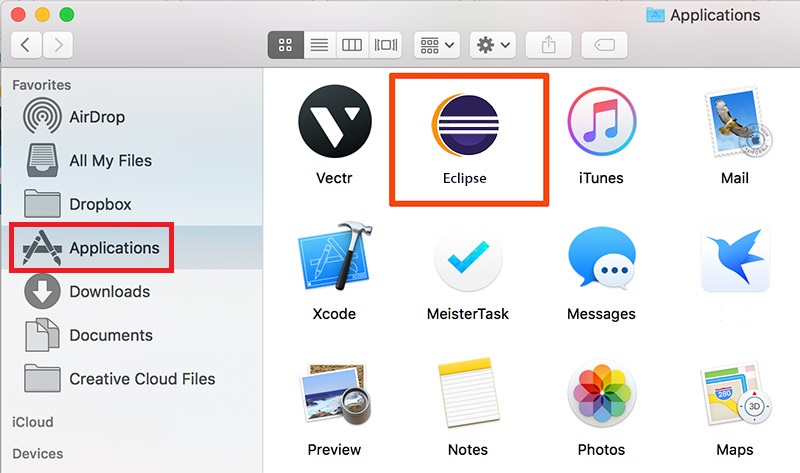 Entfernen Sie Eclipse vom Mac