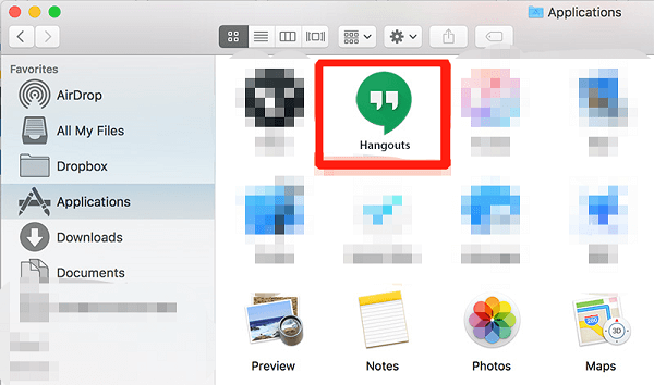 Deinstallieren Sie Hangouts auf dem Mac manuell