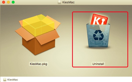 Deinstallieren Sie Kies auf dem Mac mit dem integrierten Deinstallationsprogramm