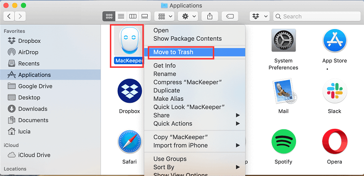 Deinstallieren Sie MacKeeper auf dem Mac