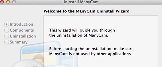Deinstallieren Sie ManyCam auf dem Mac mit dem Deinstallationsprogramm