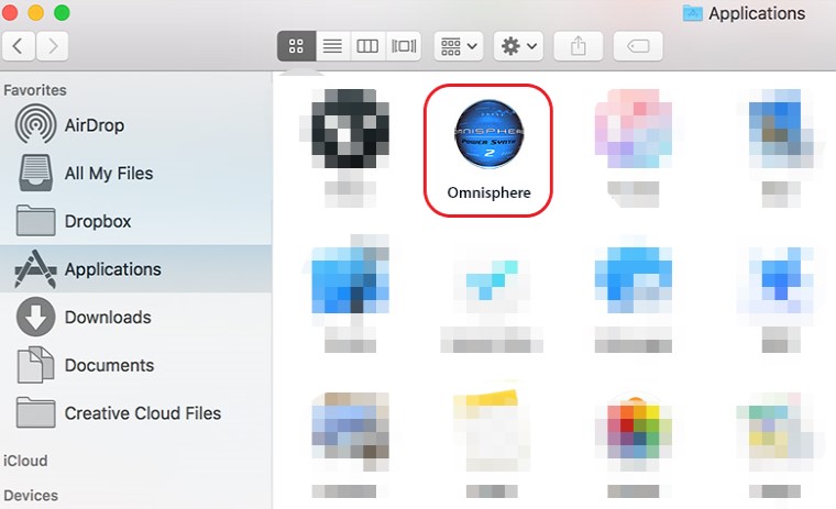 So deinstallieren Sie Omnisphere manuell auf einem Mac
