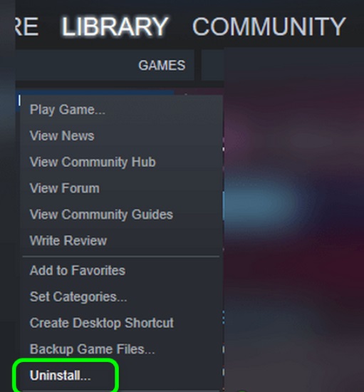 Deinstallieren Sie PUBG manuell mit Steam