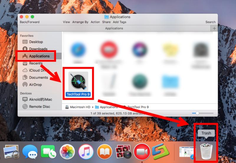 Deinstallieren Sie TechTool Pro manuell auf dem Mac