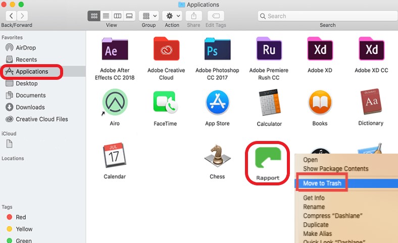 Entfernen Sie Trusteer Rapport manuell vom Mac