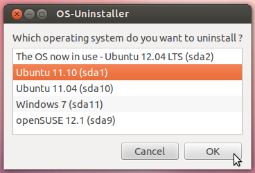 Deinstallieren Sie Ubuntu mit OS-Uninstaller
