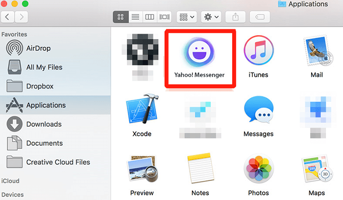 Deinstallieren Sie Yahoo manuell auf dem Mac