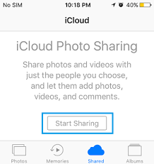 Click on the Start Sharing Button