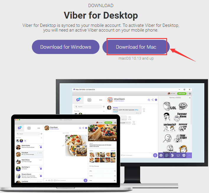 Laden Sie Viber auf meinem Mac herunter