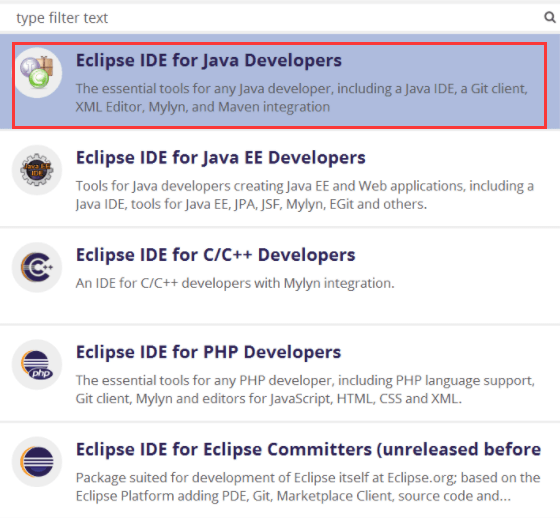 Laden Sie Eclipse IDE für Java-Entwickler herunter