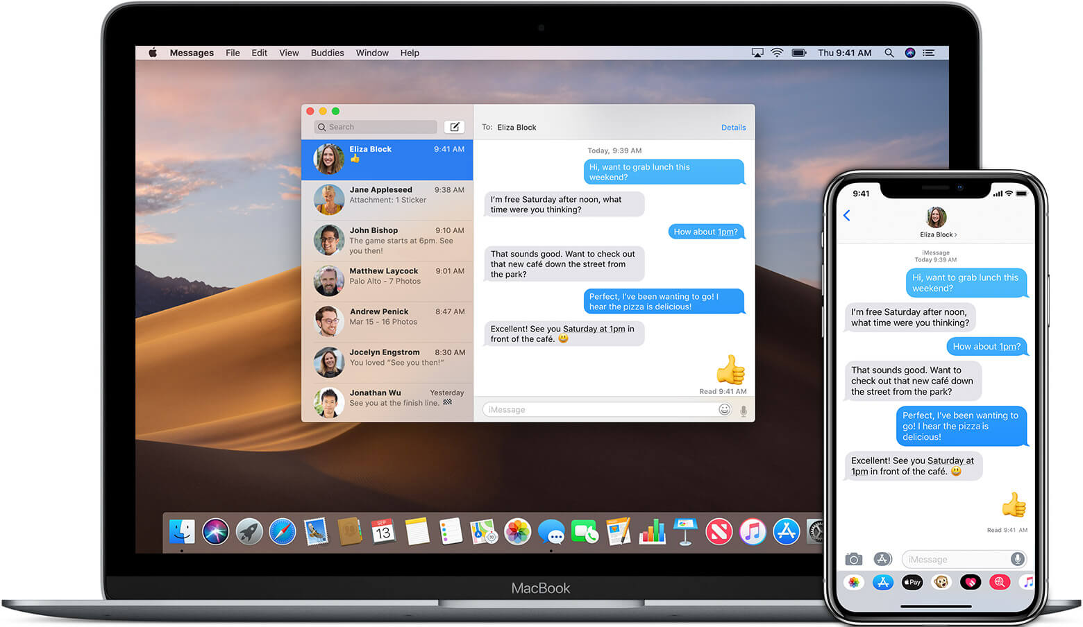Erhalten Sie eine Textnachricht auf dem Mac