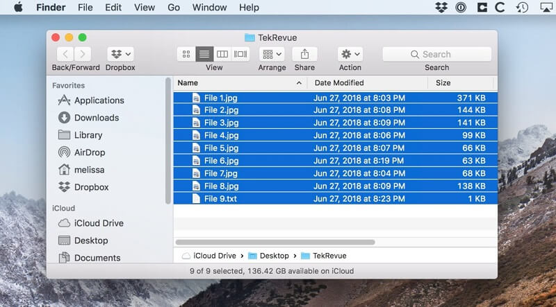 So wählen Sie mehrere Dateien auf einem Mac aus