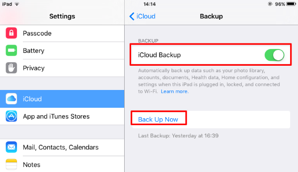 iCloud Backup-Dateien