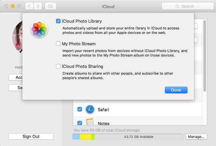 Icloud Photo Library auf dem Mac