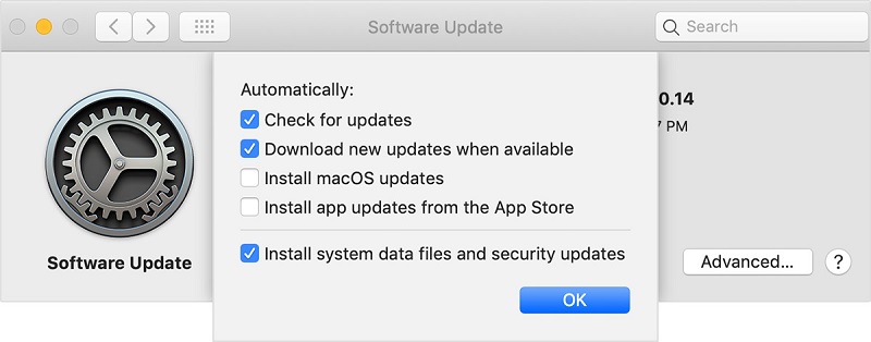 Überprüfen oder aktualisieren Sie die macOS-Version