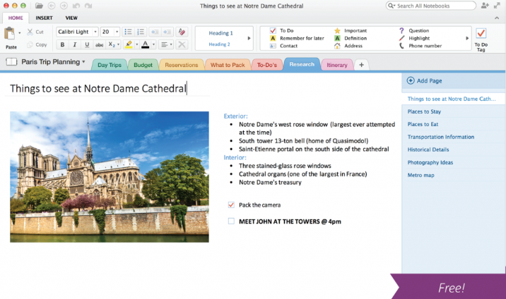 Die besten Notiz-Apps für den Mac – OneNote