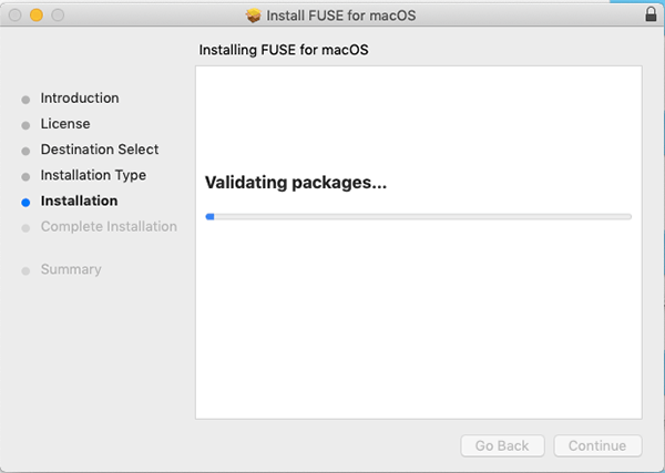 Osxfuse Install Validierung