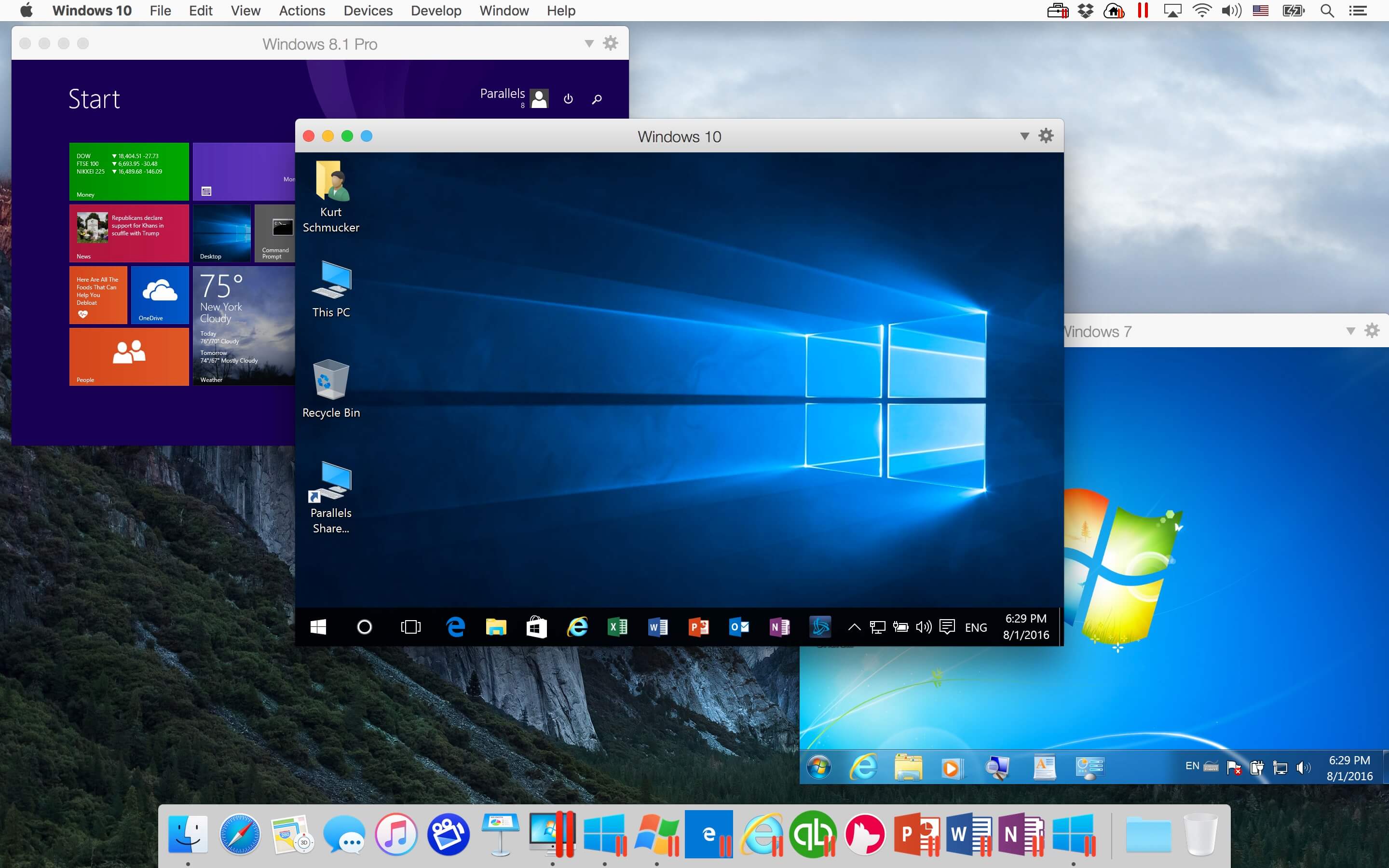 Parallels Desktop auf dem Mac