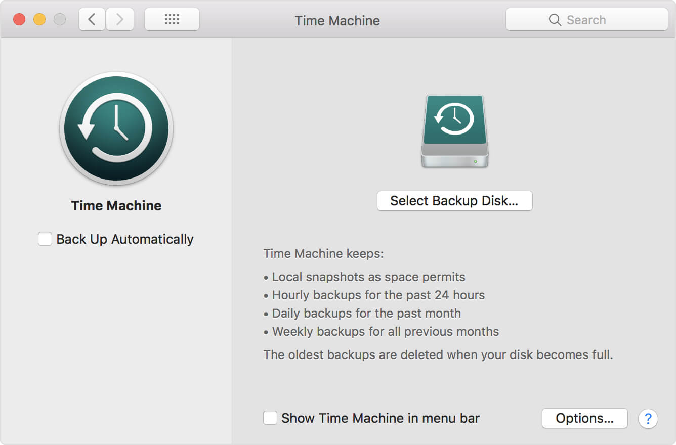 Dateien mit Time Machine sichern