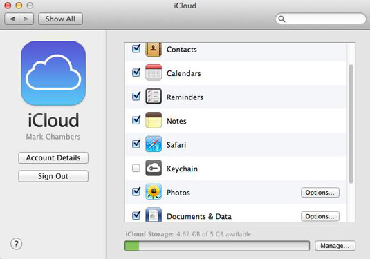 Verbinden Sie das iPhone drahtlos mit iCloud mit dem Mac