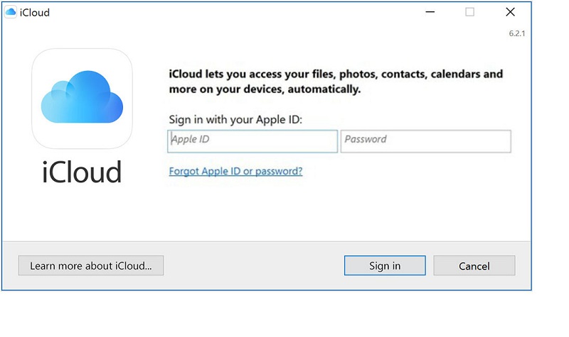 Melden Sie sich bei icloud an