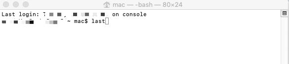 Verwenden des letzten Befehls, um die letzten Aktivitäten auf meinem Mac anzuzeigen