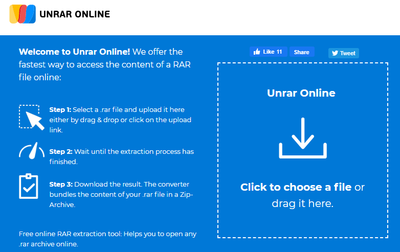Öffnen Sie RAR-Dateien auf einem Mac mit UNRAR Online