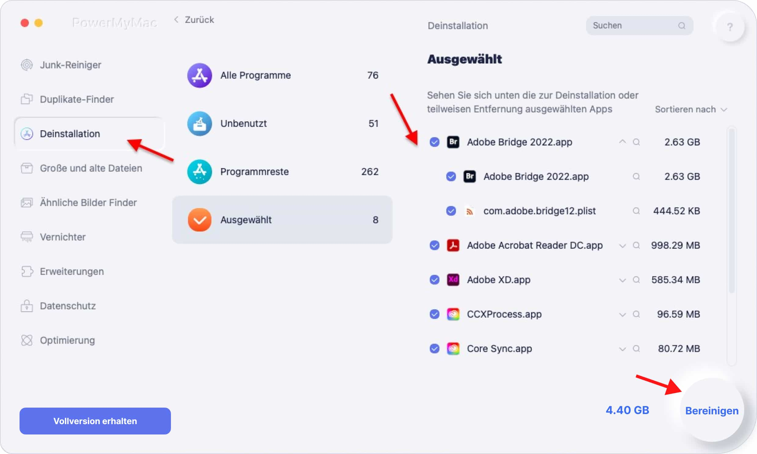 Deinstallieren Sie Adobe XD schnell auf dem Mac