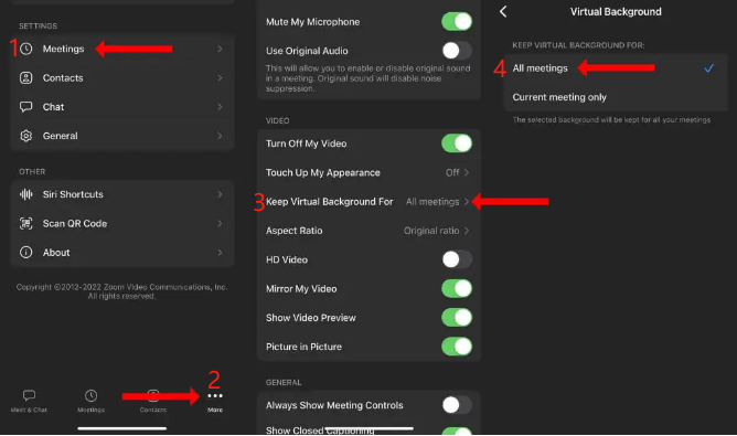 Zoom-Hintergrund auf dem Telefon verwischen