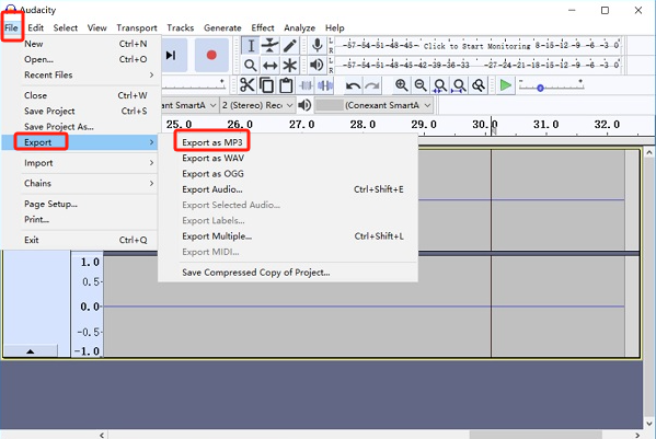 Mit Audacity von YouTube in MP3 aufnehmen