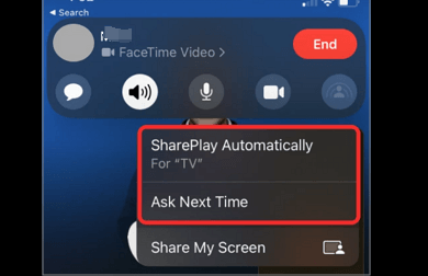 Mit jemandem über FaceTime einen Film ansehen