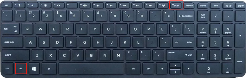 Screenshot unter Windows 10 auf einer 60%-Tastatur per Tastenkombination