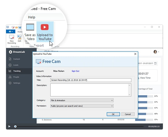 Kostenloser Cam-Upload auf YouTube