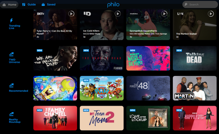 Nehmen Sie Streaming-TV mit Philo DVR auf