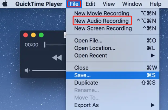 Nehmen Sie Audio mit dem QuickTime Player auf dem Mac auf