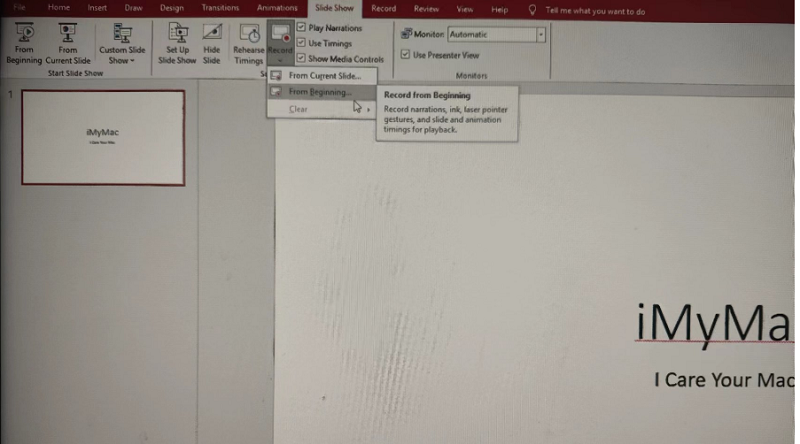 Nehmen Sie Audio in PowerPoint unter Windows auf