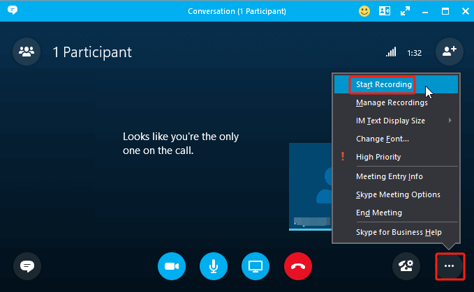 Zeichnen Sie einen Anruf über Skype auf
