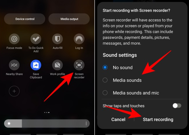 Spielen Sie Musik ab, während Sie Videos auf Android aufnehmen