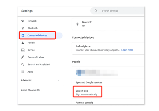 Bildschirmaufzeichnung auf Chromebook deaktivieren
