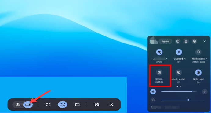 Starten Sie die Aufnahme auf dem Chromebook